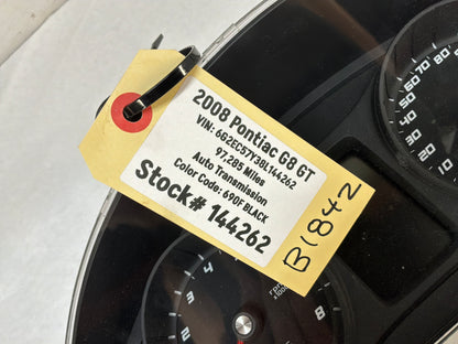2008 Pontiac G8 GT Gauge Cluster Speedometer Instrument Panel OEM