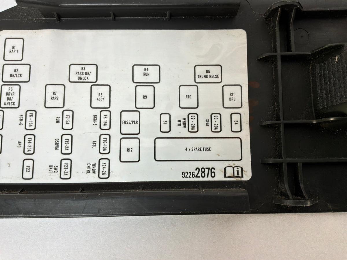 2011 Chevy Caprice PPV Interior Kick Panel Fuse Box Cover Panel Door Trim OEM