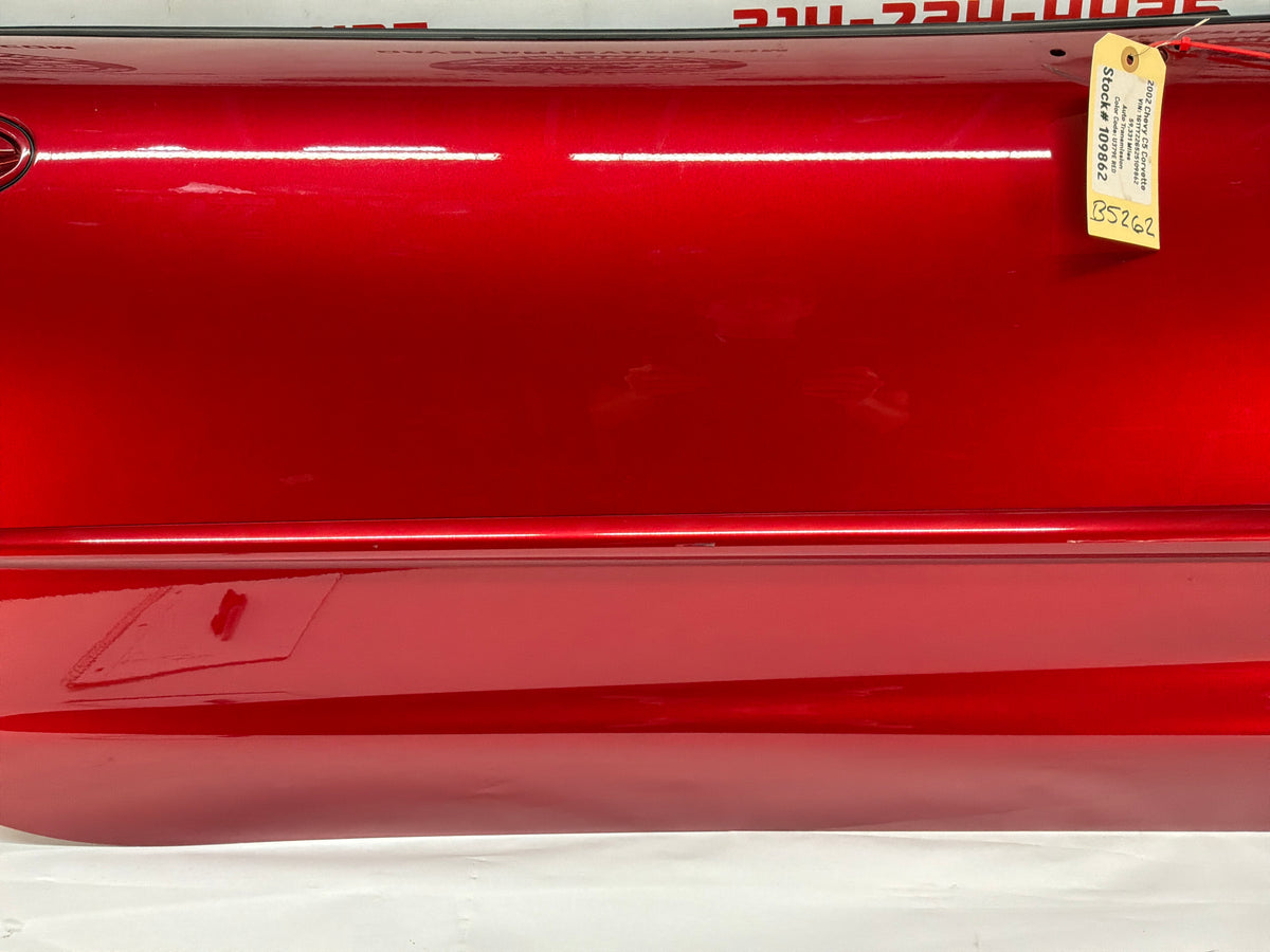 2002 Chevy C5 Corvette RH Passenger Interior Door Panel Red OEM