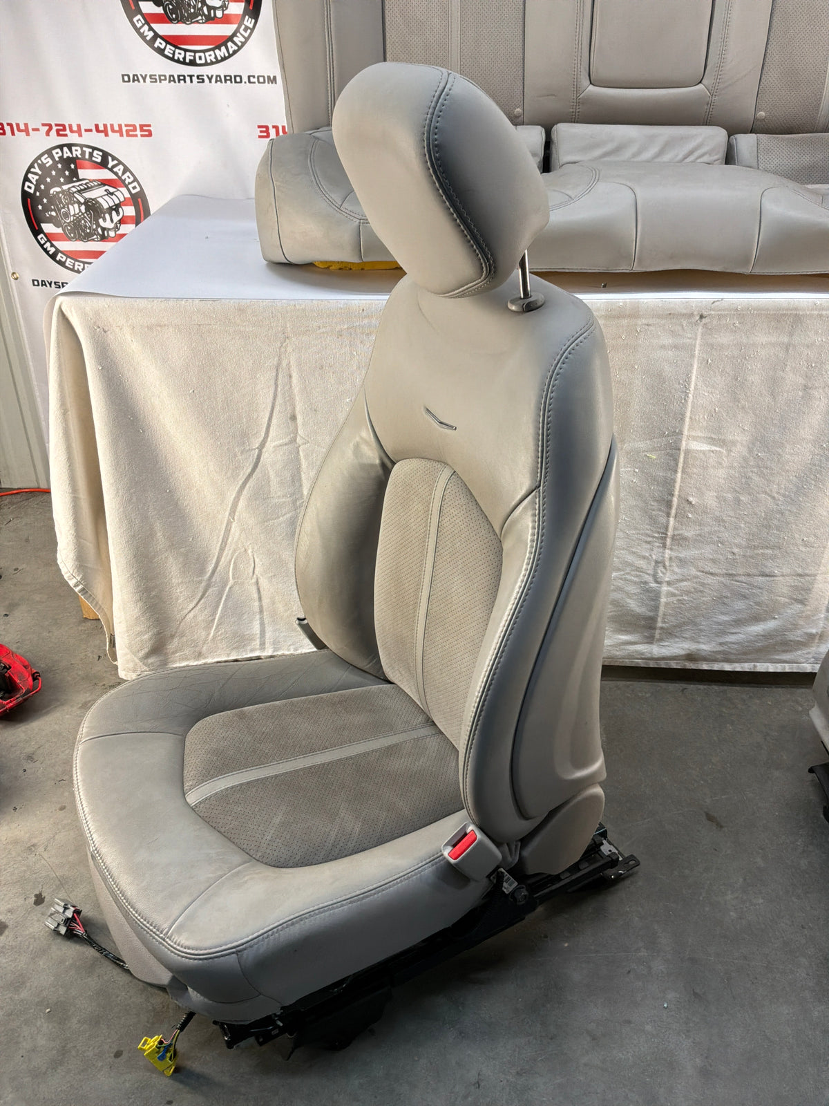 2009 Cadillac CTS-V Seats Fronts and Rears Leather and Suede OEM Titanium