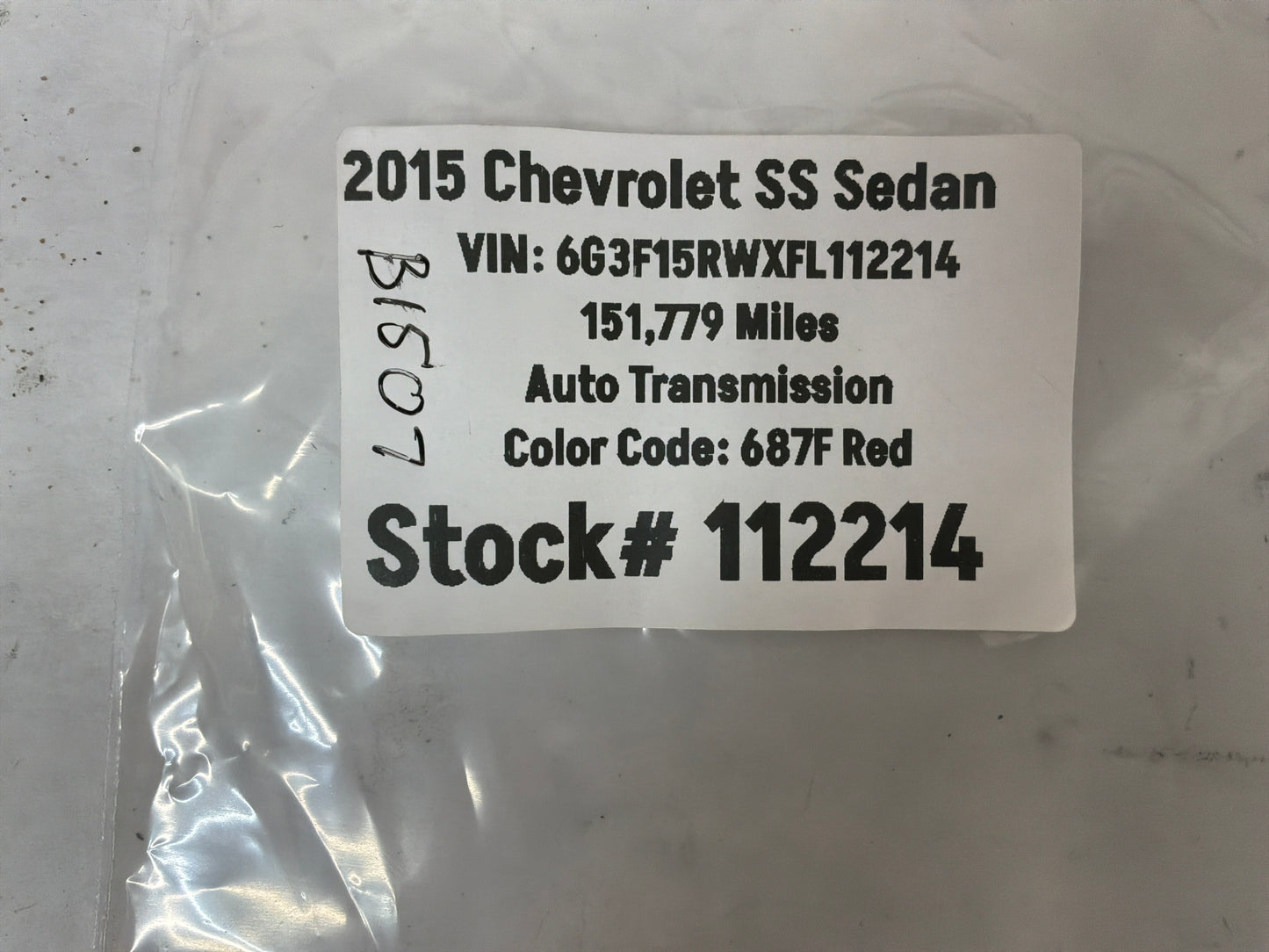 2015 Chevy SS Sedan Jack Stowage Retainer Tie Down Stud OEM