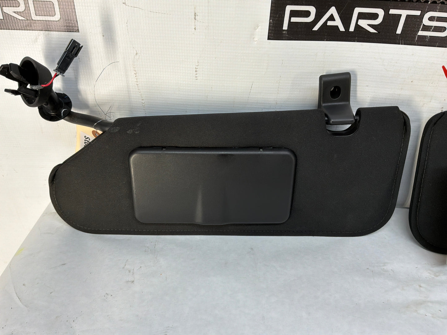 2005 Chevy C6 Corvette Sunvisors Sun Shades Visors w/ Clips Ebony Black Garage Opener OEM - Day's Parts Yard