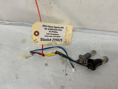 2016 Chevy Caprice PPV RH Passenger Tail Light Taillight Lamp Wire Wiring Harness OEM
