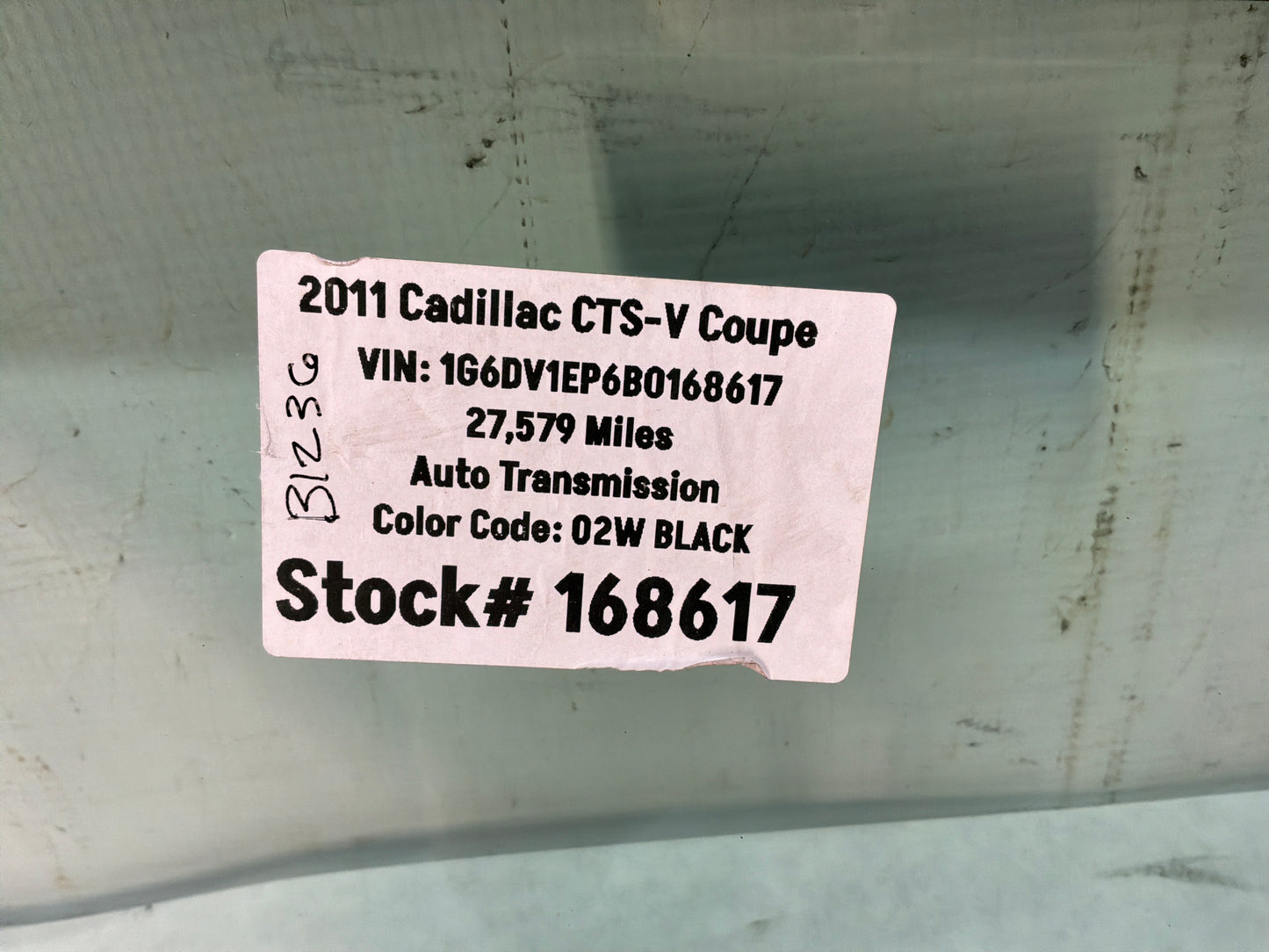 2011 Cadillac CTS-V Coupe LH Driver Door Window Glass OEM