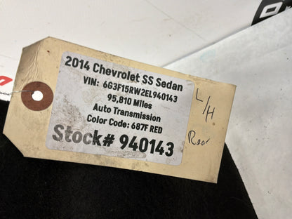 2014 Chevy SS Sedan LH Driver Rear Fender Wheel House Well Liner OEM