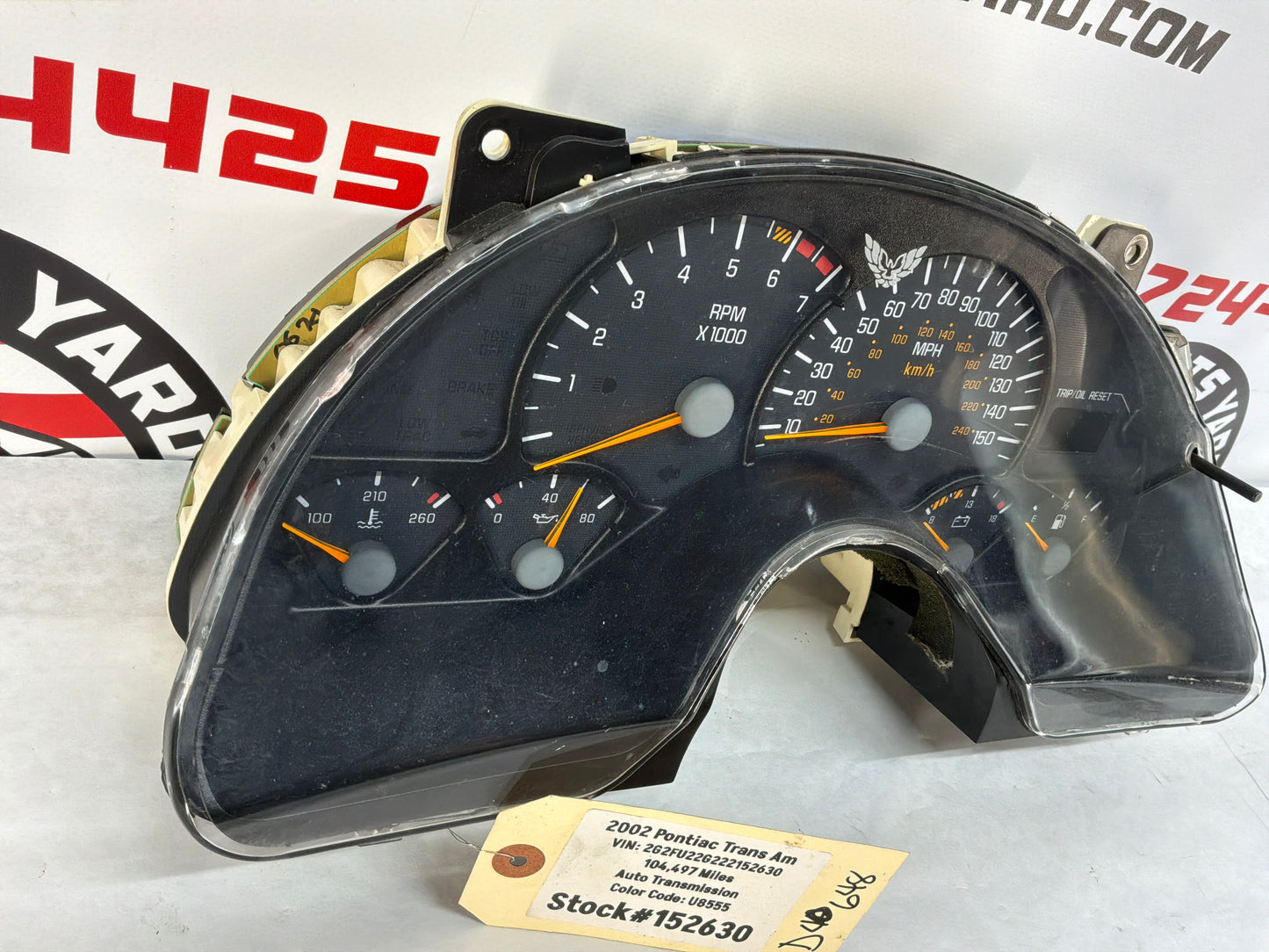 2002 Pontiac Trans Am WS6 Gauge Cluster Speedometer Instrument Panel OEM
