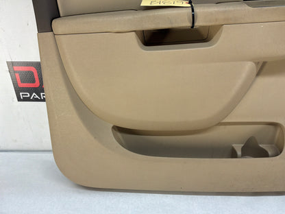 2012 Chevy Avalanche LH Driver Front Interior Door Panel Cashmere OEM