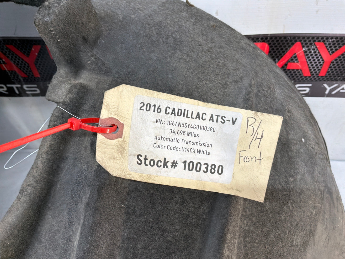 2016 Cadillac ATS-V Front RH Passenger Fender Wheel Liner OEM