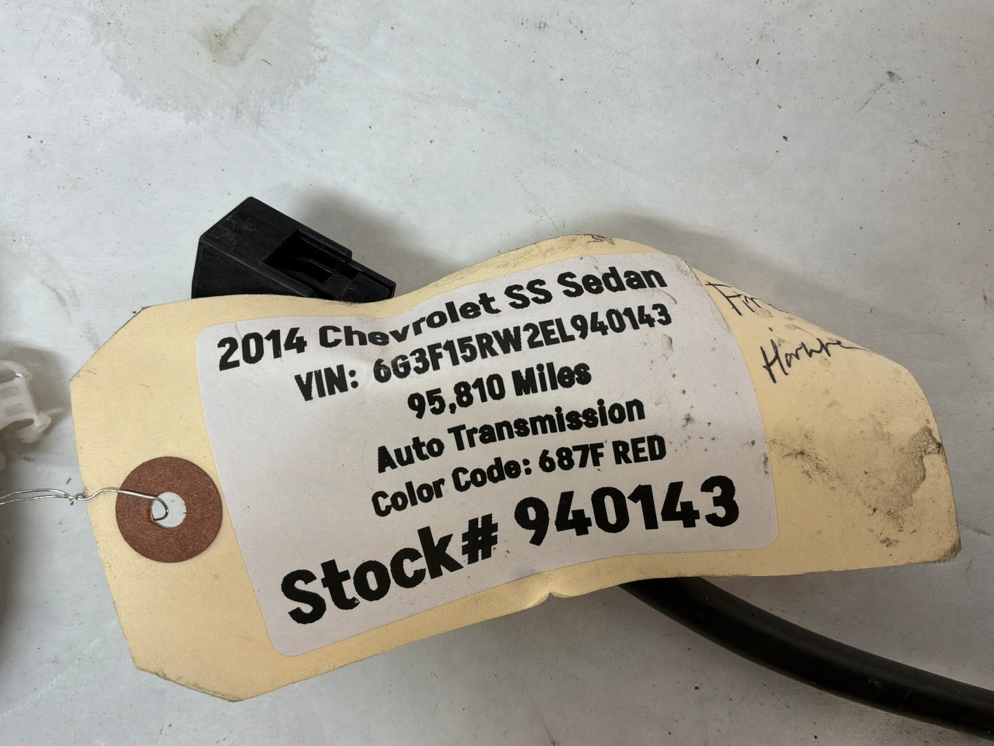 2014 Chevy SS Sedan Fire Wall Engine Bay Front Chassis Wire Wiring Harness OEM