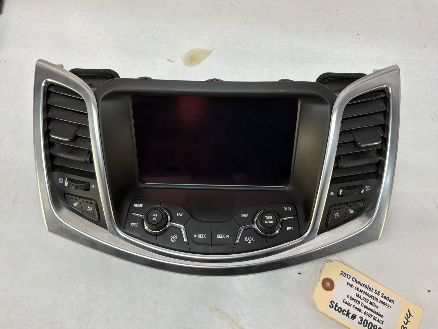 2017 Chevy SS Sedan Navigation Display Radio CD Player Face Plate Screen Receiver OEM