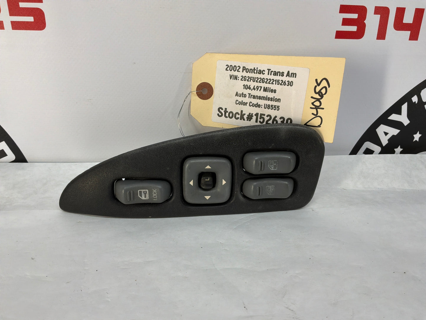 2002 Pontiac Trans Am WS6 LH Driver  Power Window Lock Switch EBONY OEM