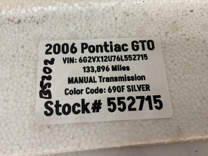 2006 Pontiac GTO Front Bumper Impact Energy Absorber Bar Foam OEM