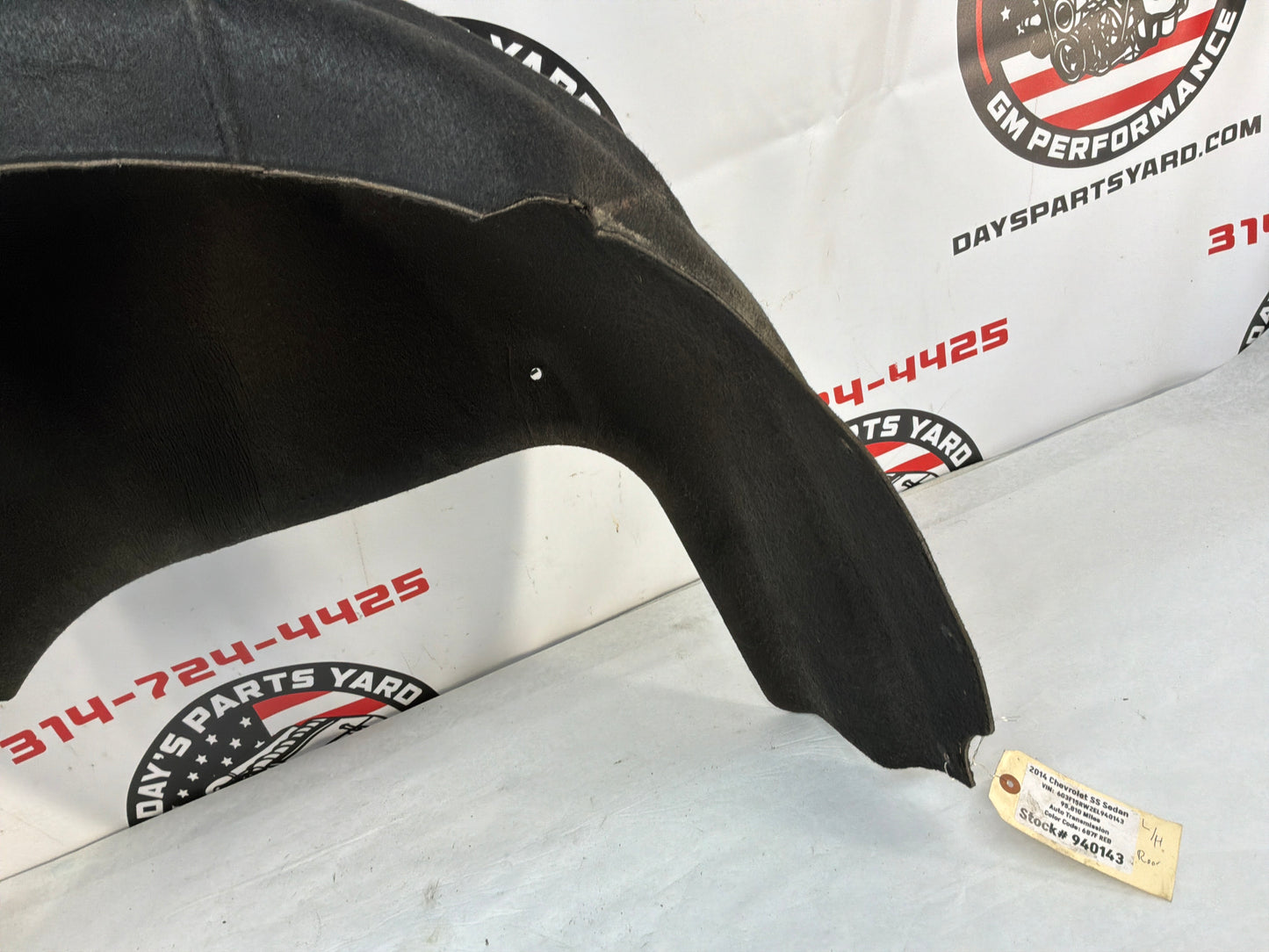 2014 Chevy SS Sedan LH Driver Rear Fender Wheel House Well Liner OEM