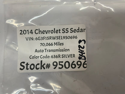 2014 Chevy SS Sedan Front Suspension Engine Cradle Sub Frame Bolts Hardware Set OEM