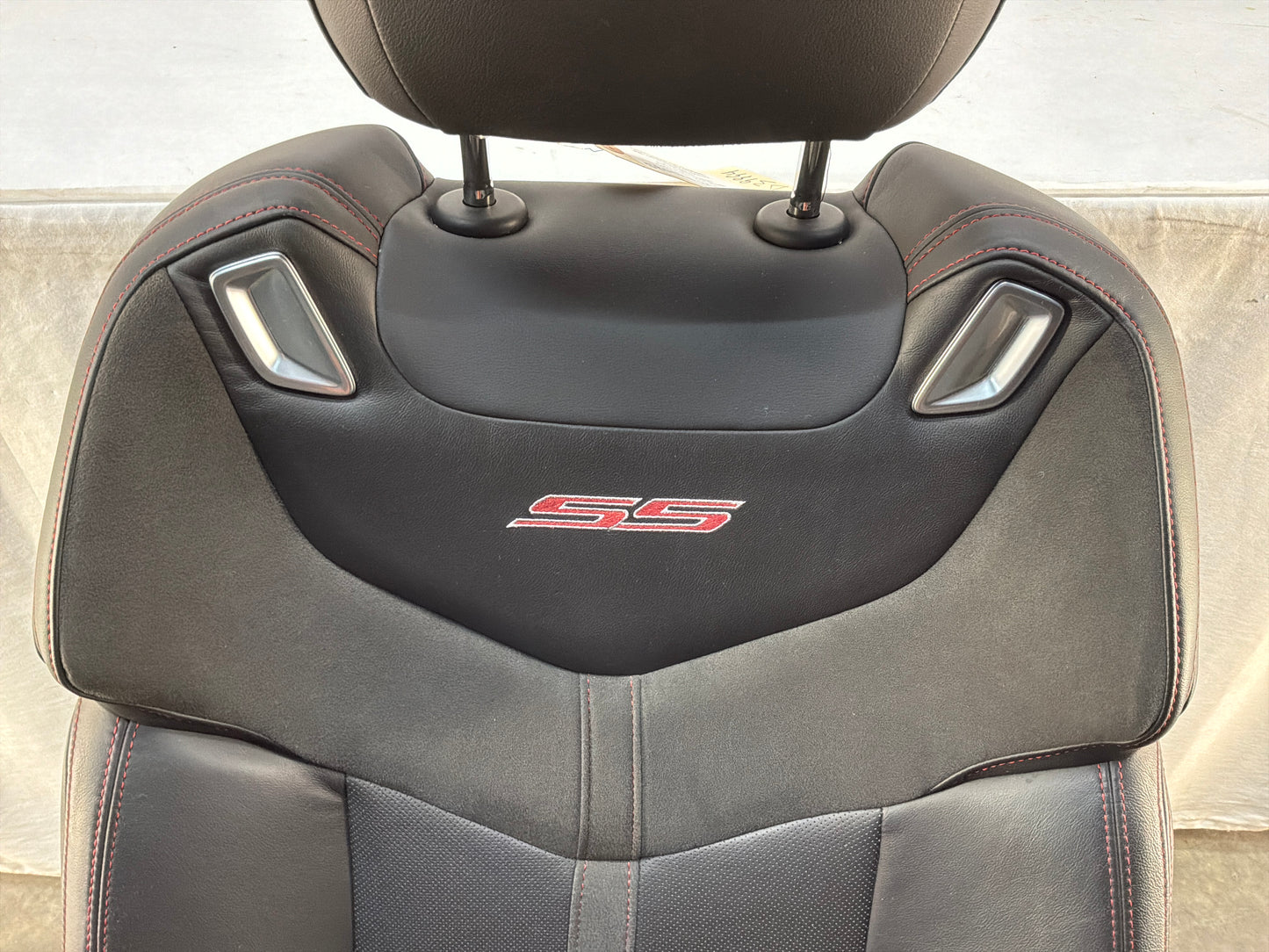 2017 Chevy SS Sedan RH Passenger Front Seat Black Leather Alcantara Suede OEM