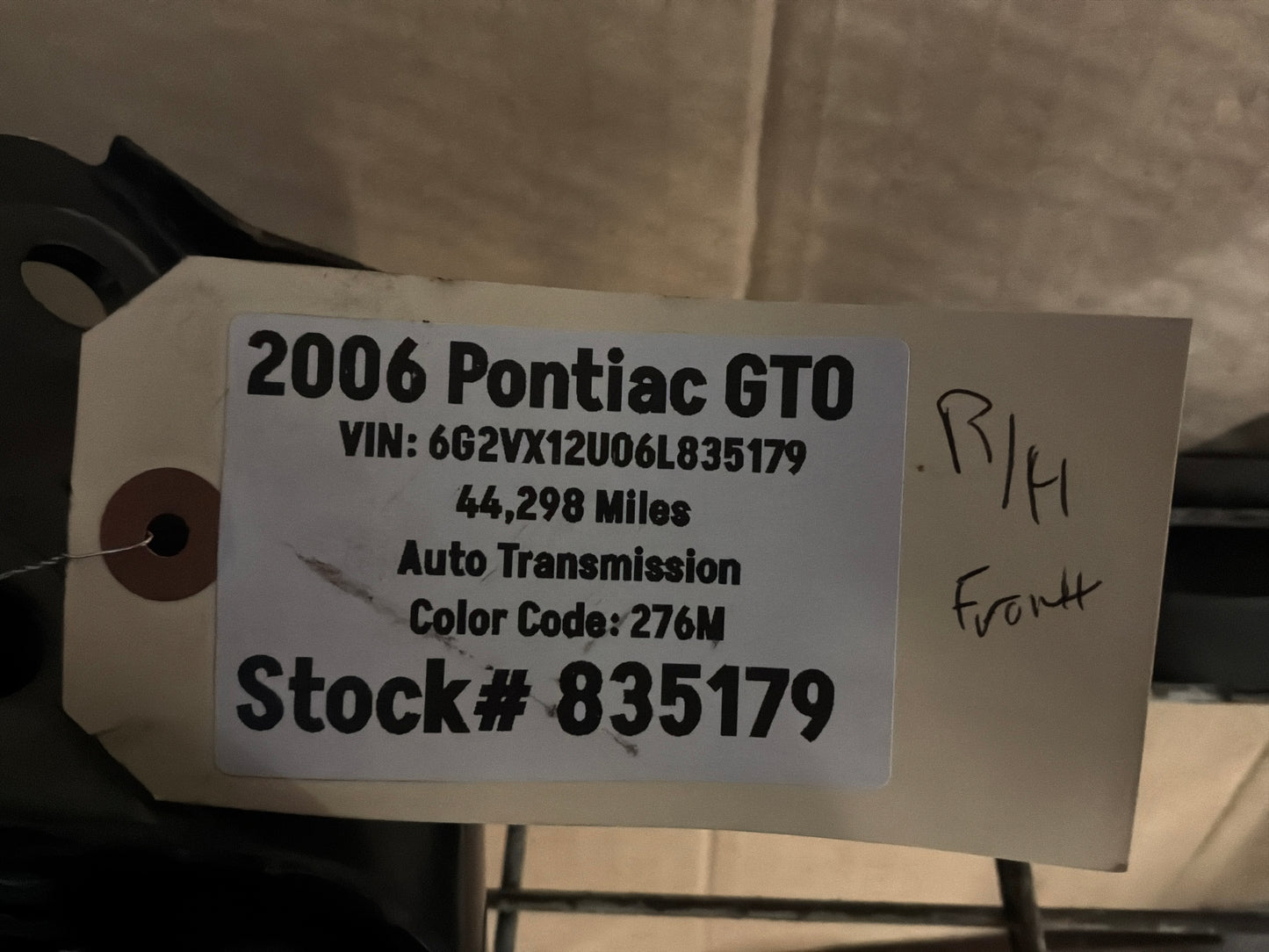 2006 Pontiac GTO RH Passenger Front Suspension Strut Assembly OEM