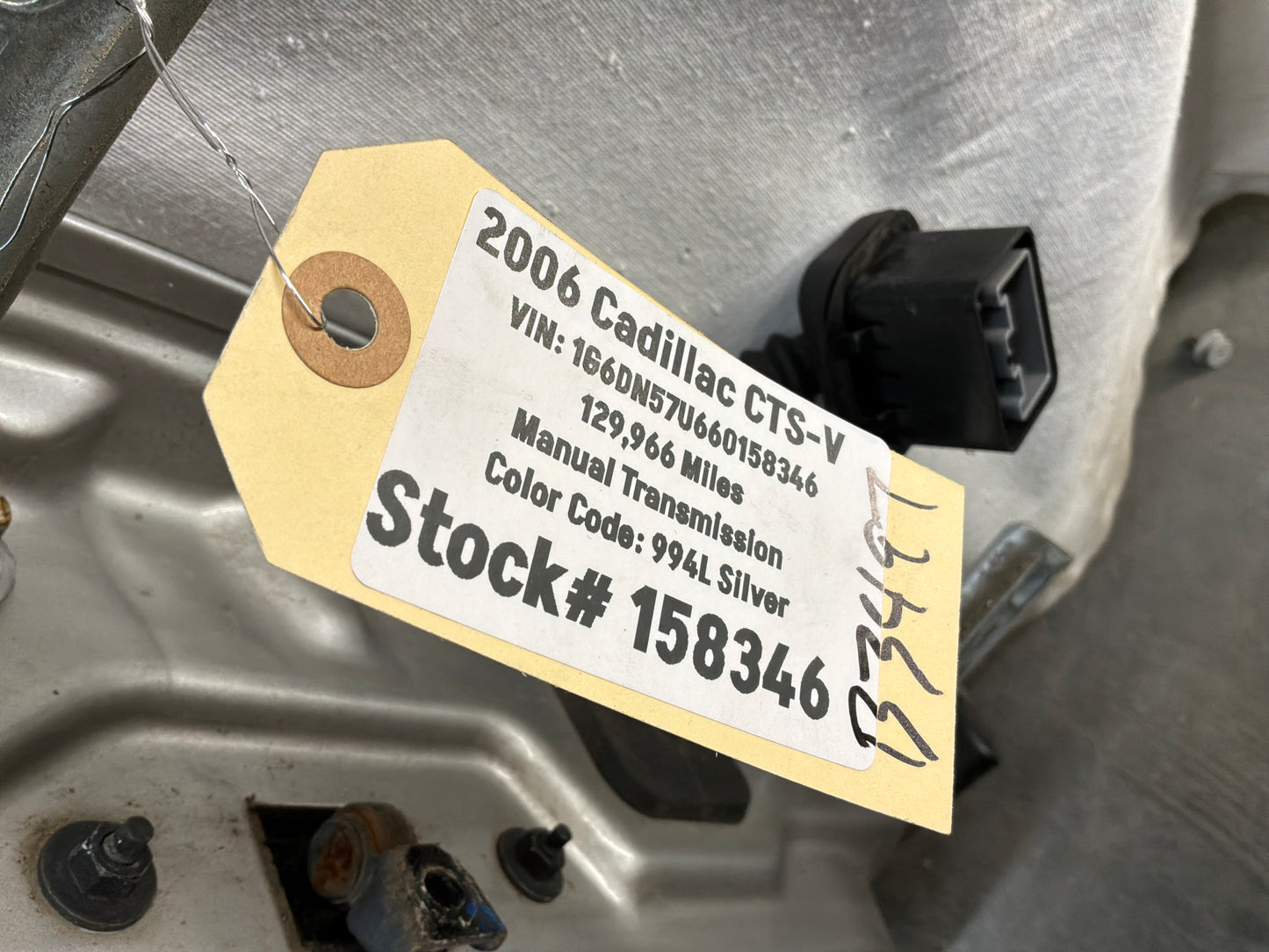 2006 Cadillac CTS-V LH Driver Exterior Front Door OEM Silver