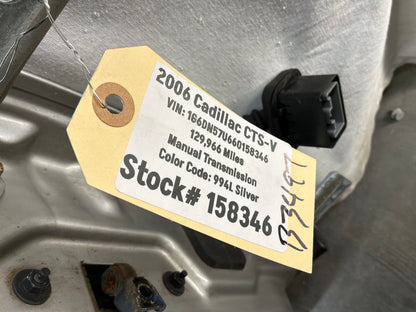 2006 Cadillac CTS-V LH Driver Exterior Front Door OEM Silver