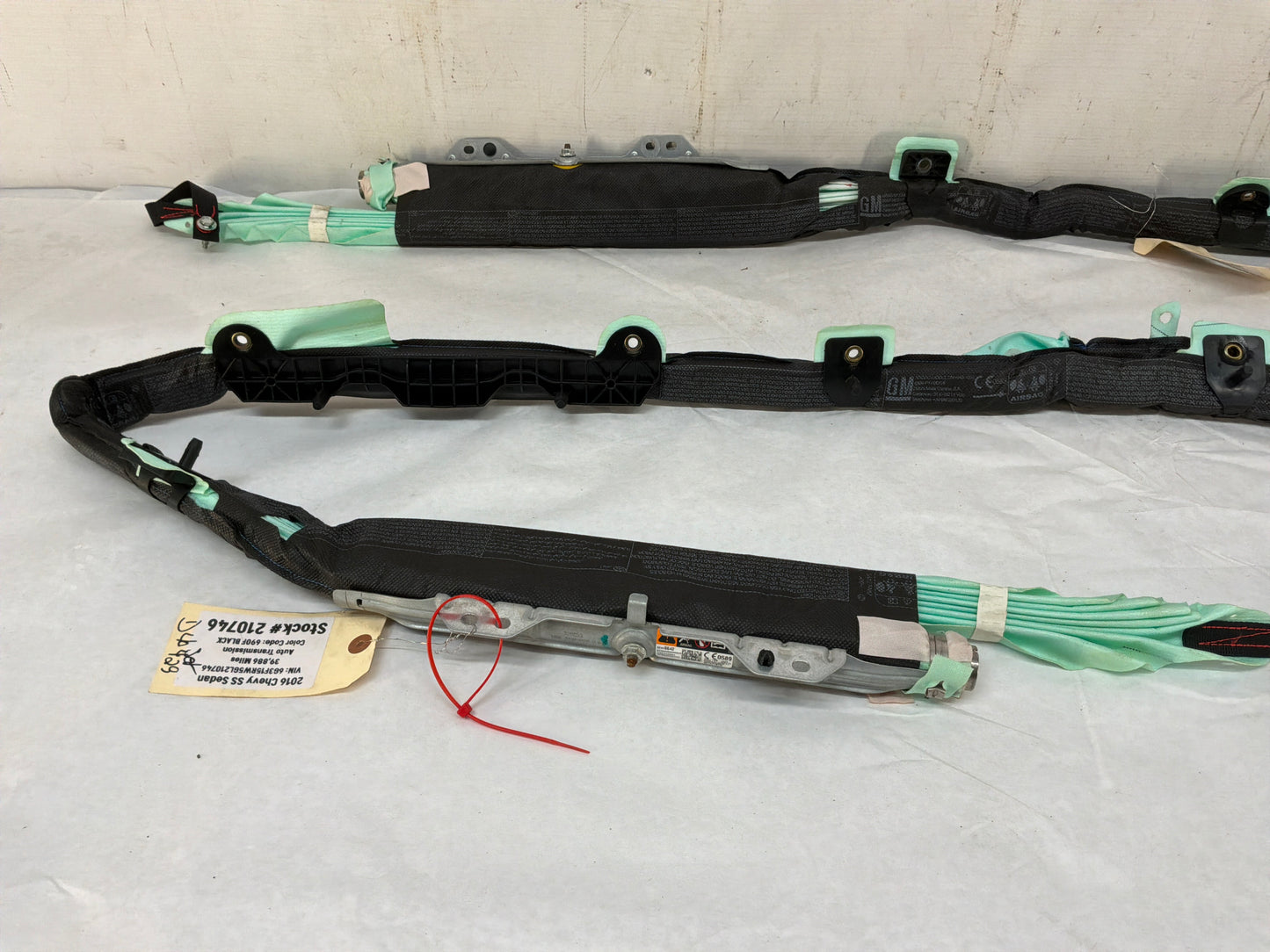 2016 Chevy SS Sedan RH & LH Roof Side Rail Curtain Airbag Air Bag Set OEM