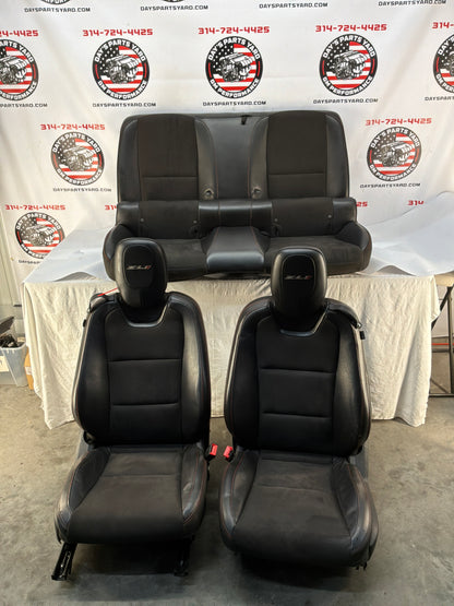 2013 Chevy Camaro ZL1 Seats Black Leather Suede Alcantara Front and Rear OEM