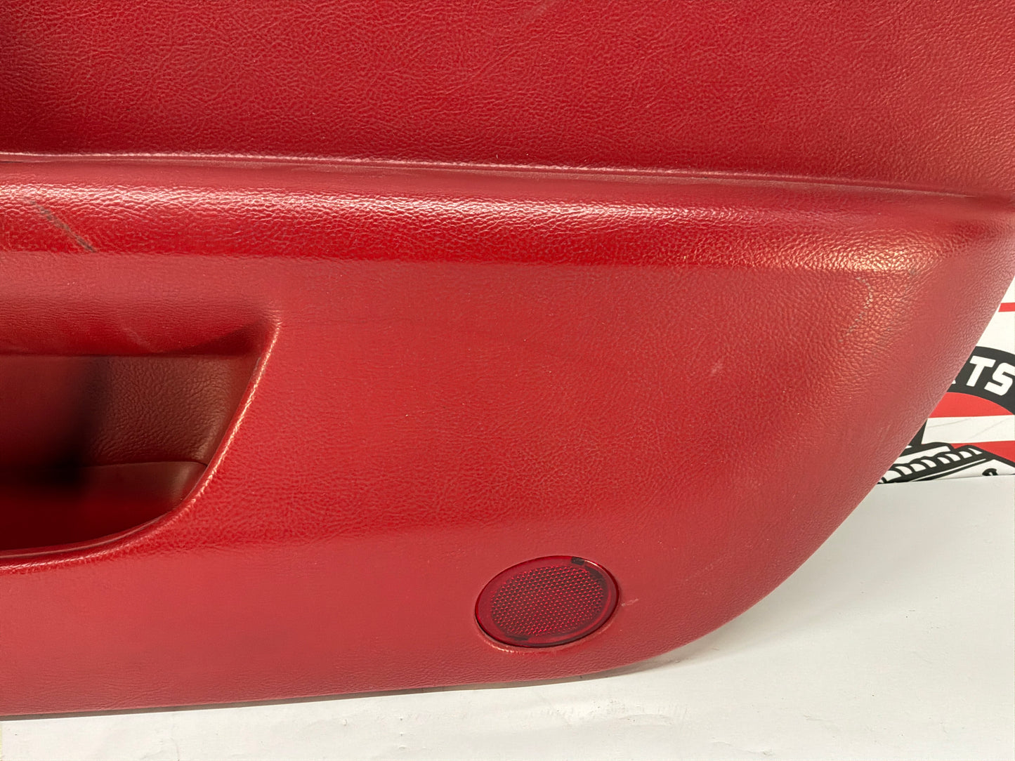 2007 Chevy C6 Corvette Convertible RH Passenger Interior Door Panel Red OEM