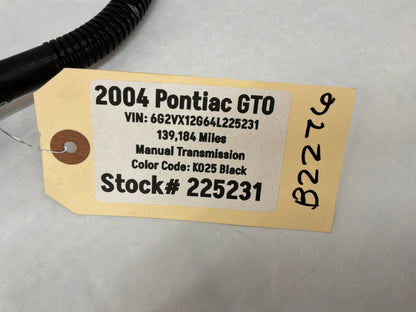 2004 Pontiac GTO Evap & Fuel Gas Line Hoses Tubes OEM