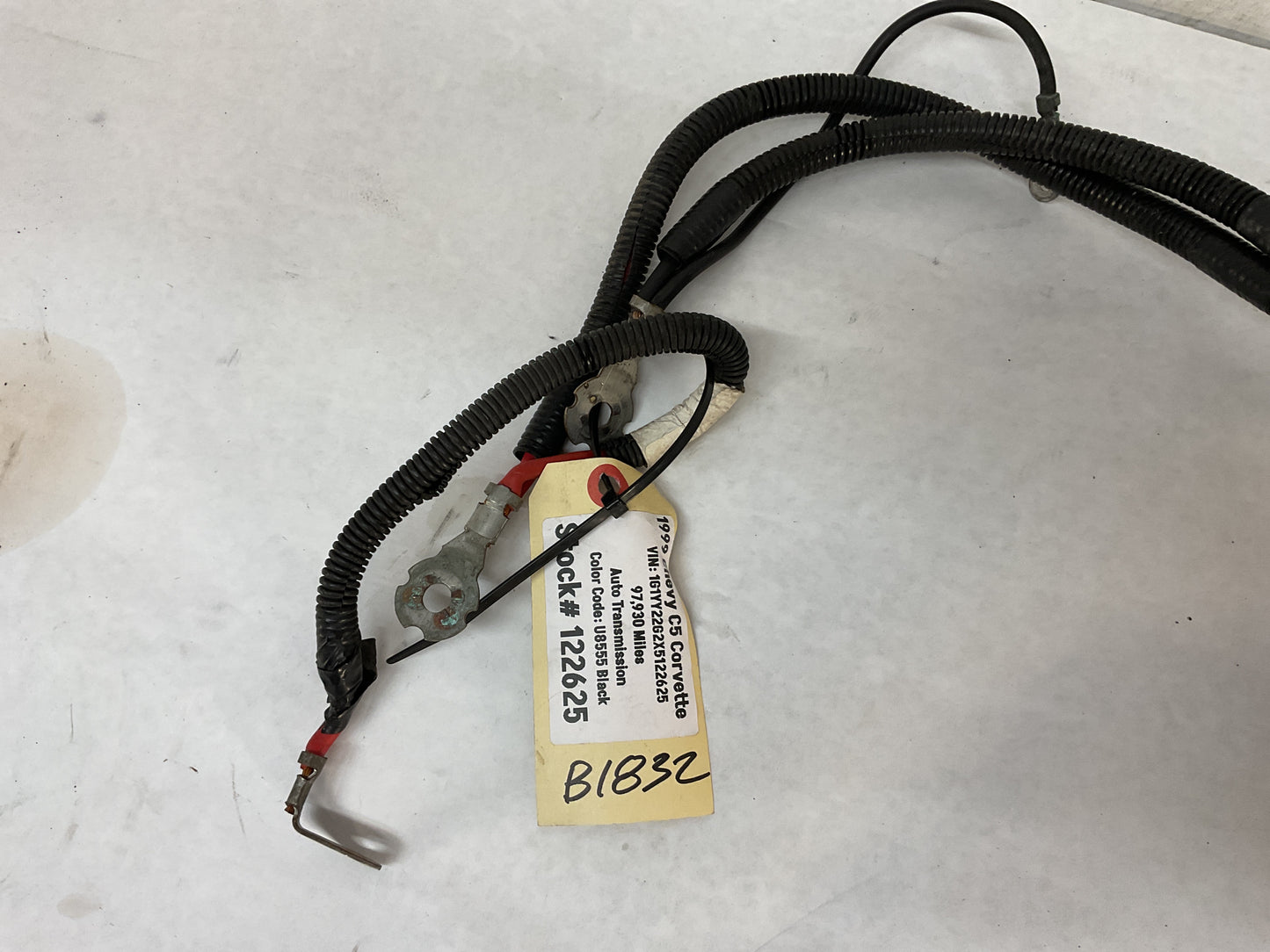 1999 Chevy C5 Corvette Positive Negative Battery Terminal Cable Wire Wiring Harness OEM
