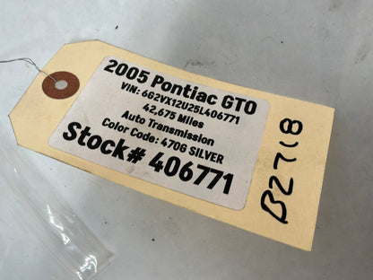 2005 Pontiac GTO Lug Nut Covers Set 16 OEM