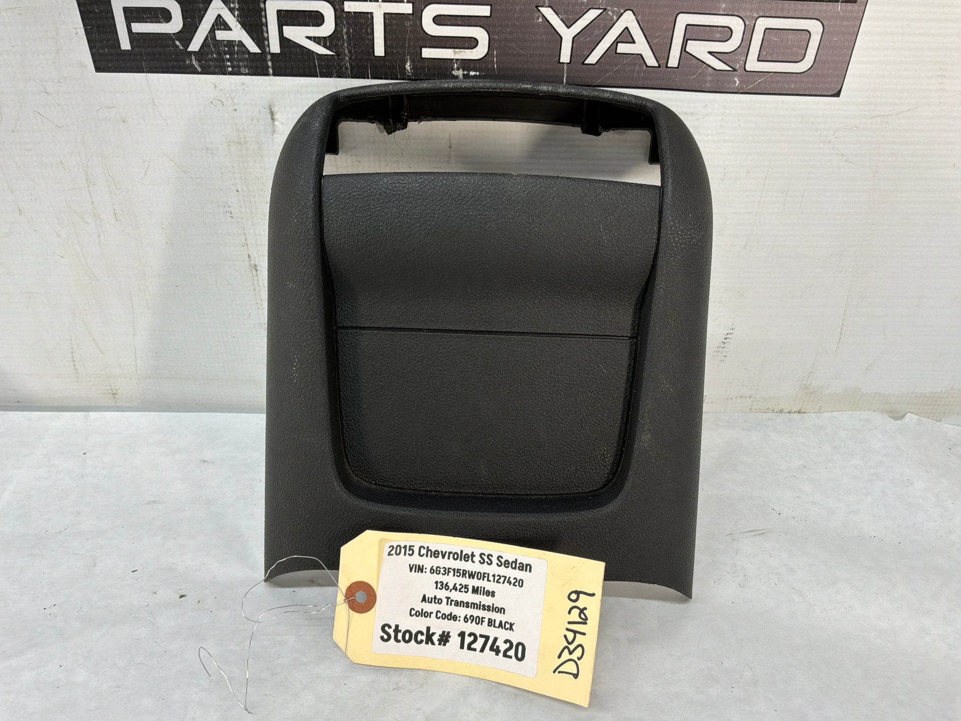 2014 Chevy SS Sedan Center Console Rear Cover Trim Panel OEM - Day's Parts Yard