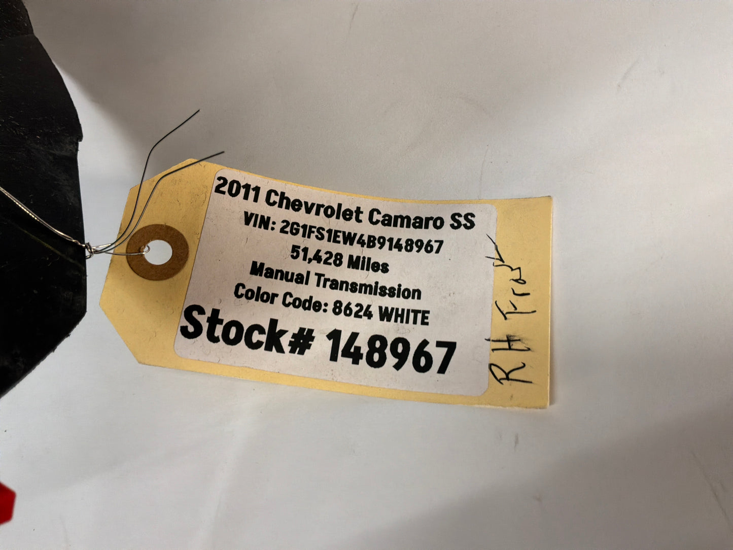 2011 Chevy Camaro SS RH Passenger Front Fender Wheel House Well Liner OEM