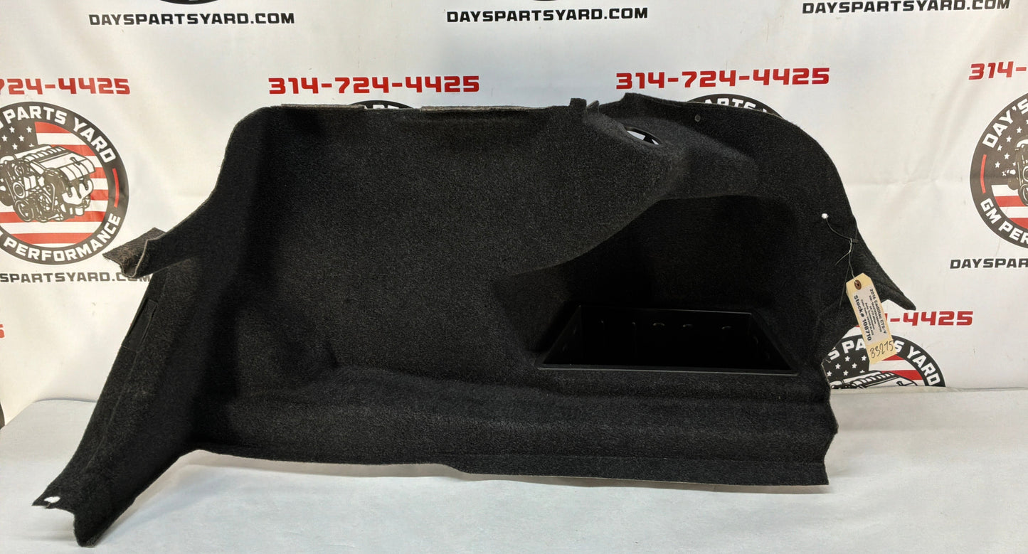 2016 Cadillac CTS-V RH Passenger  Interior Trunk Quarter Cargo Carpet Trim Panel Cover OEM