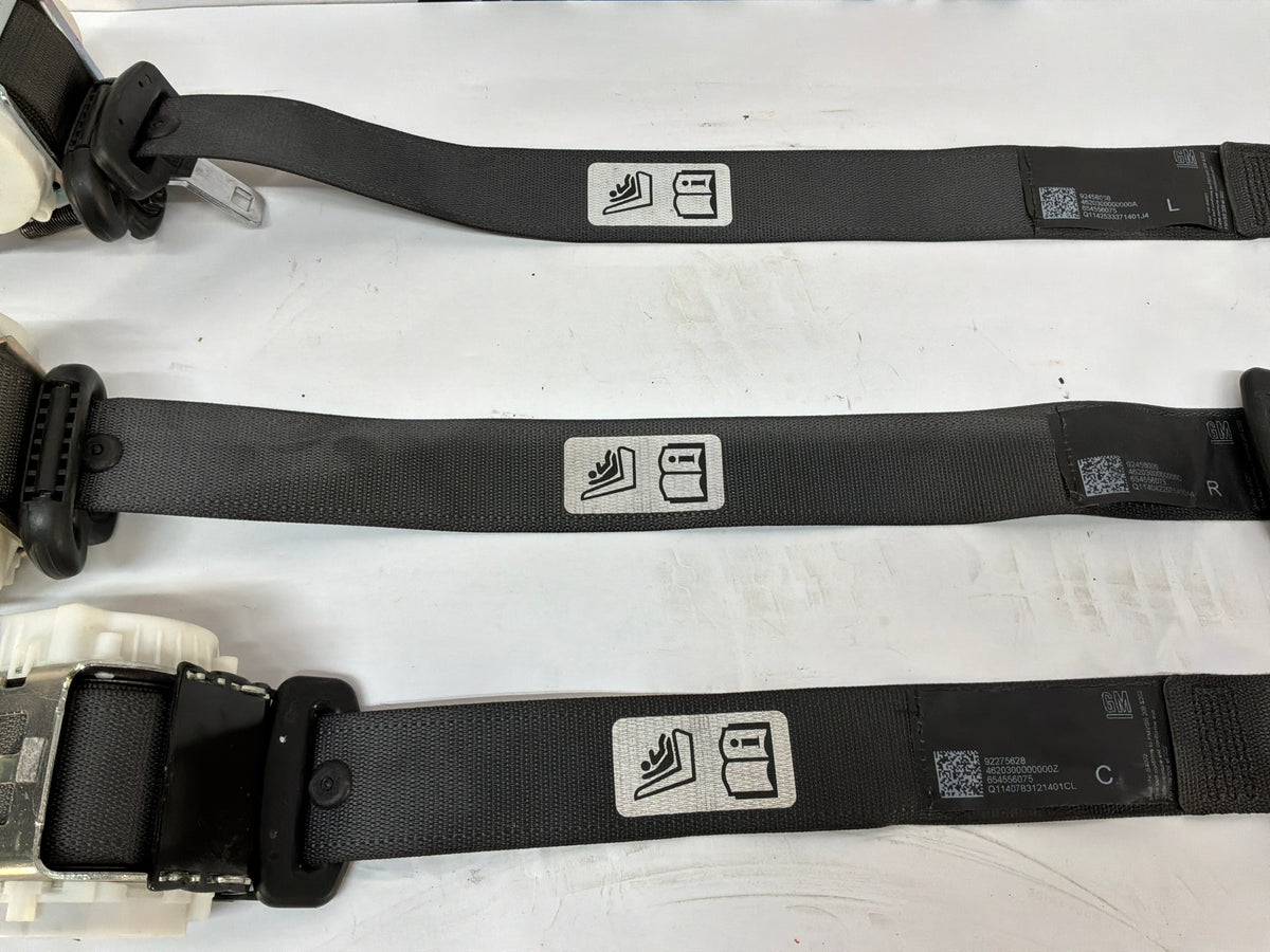 2015 Chevy SS Sedan Complete Rear Seat Belt Seatbelt Retractor Set w/ Buckle OEM