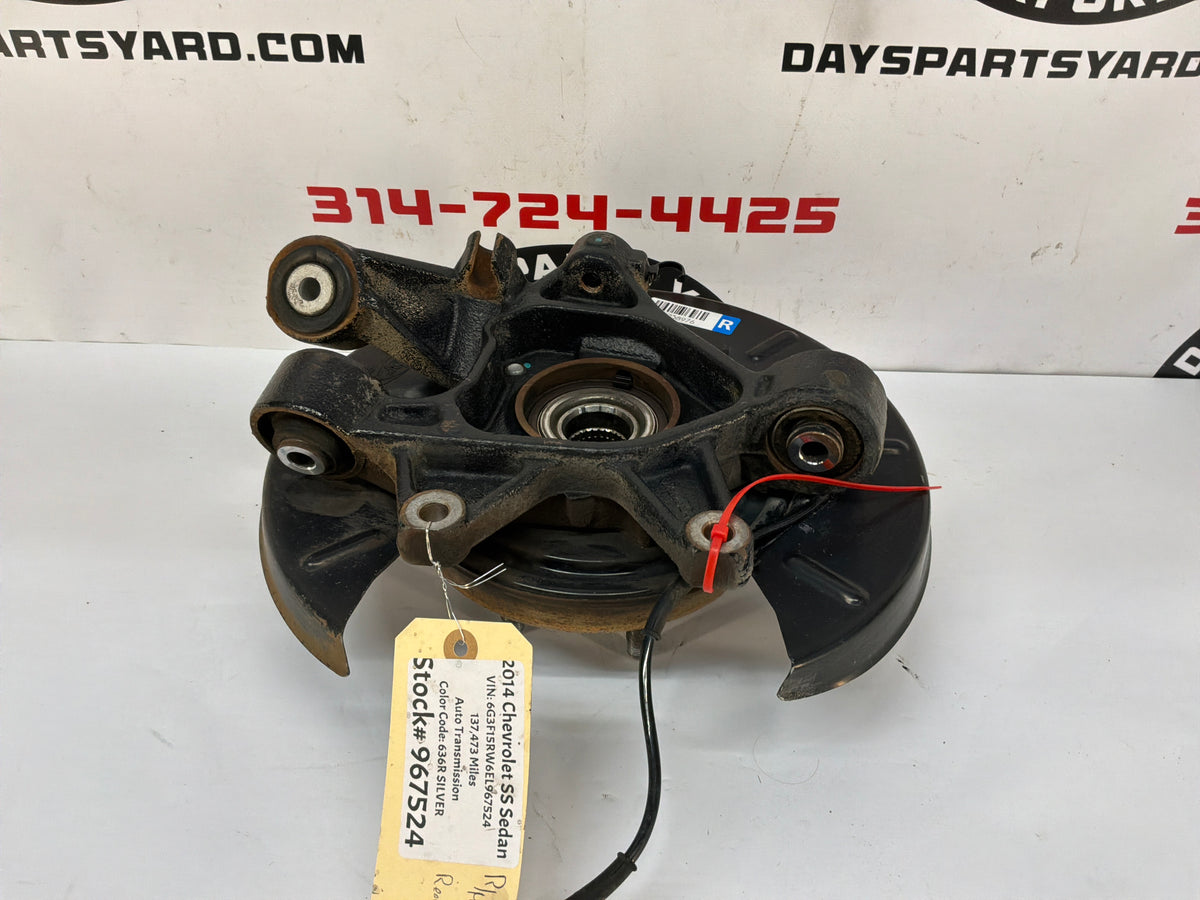 2014 Chevy SS Sedan RH Passenger Rear Suspension Spindle Hub Knuckle Wheel Bearing OEM