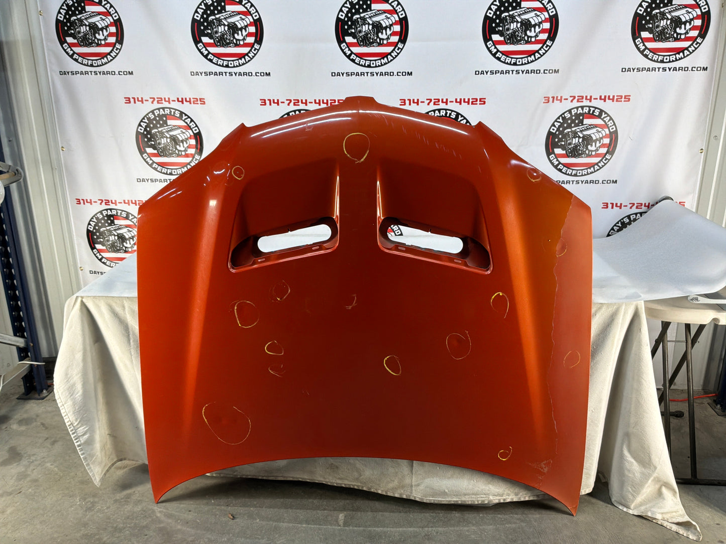 2008 Pontiac G8 Base Hood Assembly OEM Orange