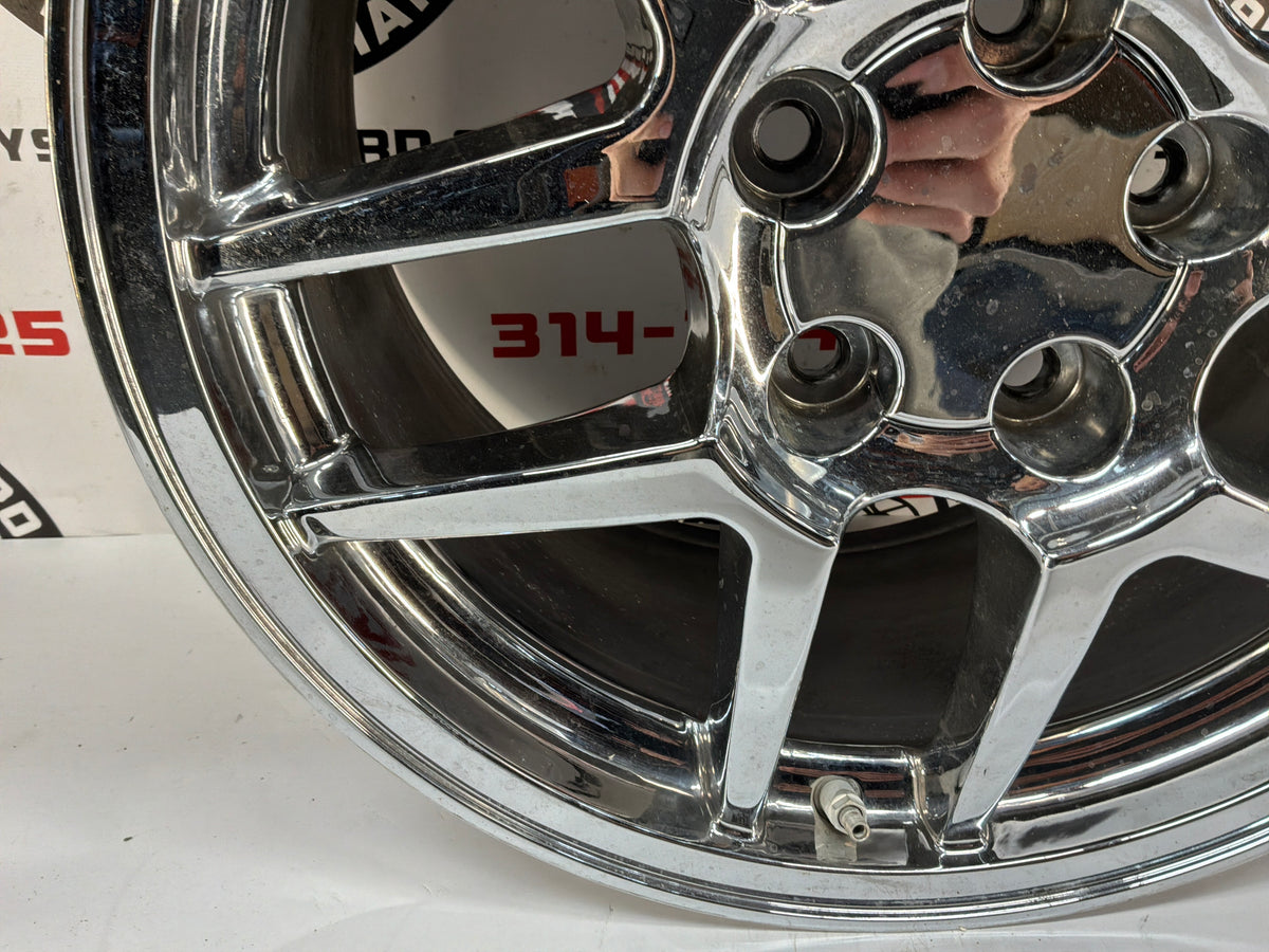 2002 Chevy C5 Corvette Z06 Replica Triple Chrome Rear Wheel Rim 18x9.5