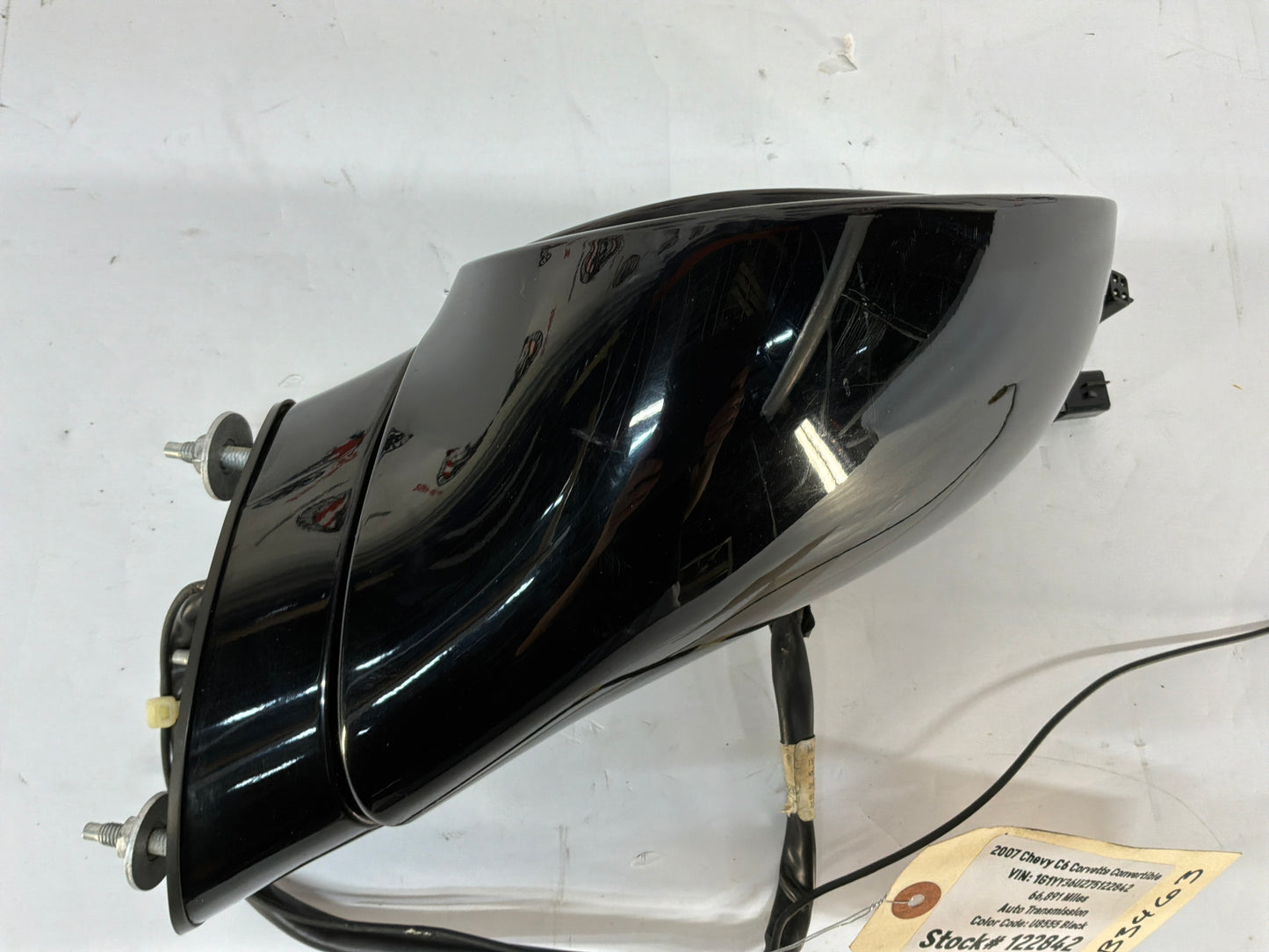 2007 Chevy C6 Corvette Convertible LH Driver Exterior Mirror Black OEM