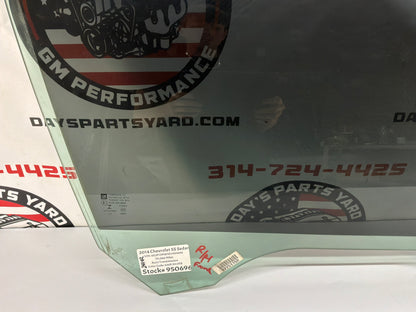 2014 Chevy SS Sedan RH Passenger Front Door Window Glass OEM