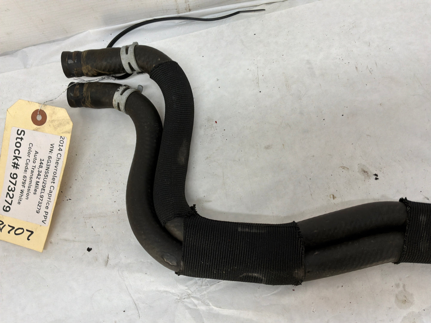 2014 Chevy SS Sedan HVAC Heater Core Hose Lines Tubes OEM