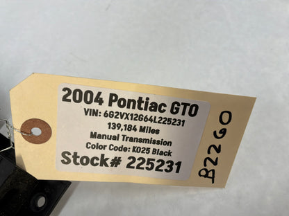 2004 Pontiac GTO Radio Mount Center Housing OEM
