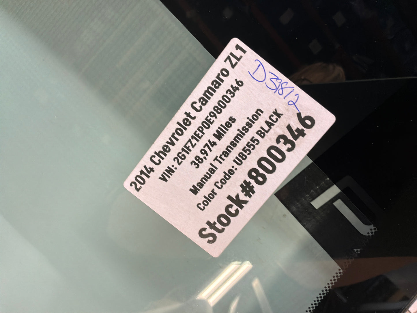 2014 Chevy Camaro ZL1 Front Windshield Window Glass OEM LOCAL PICK UP ONLY