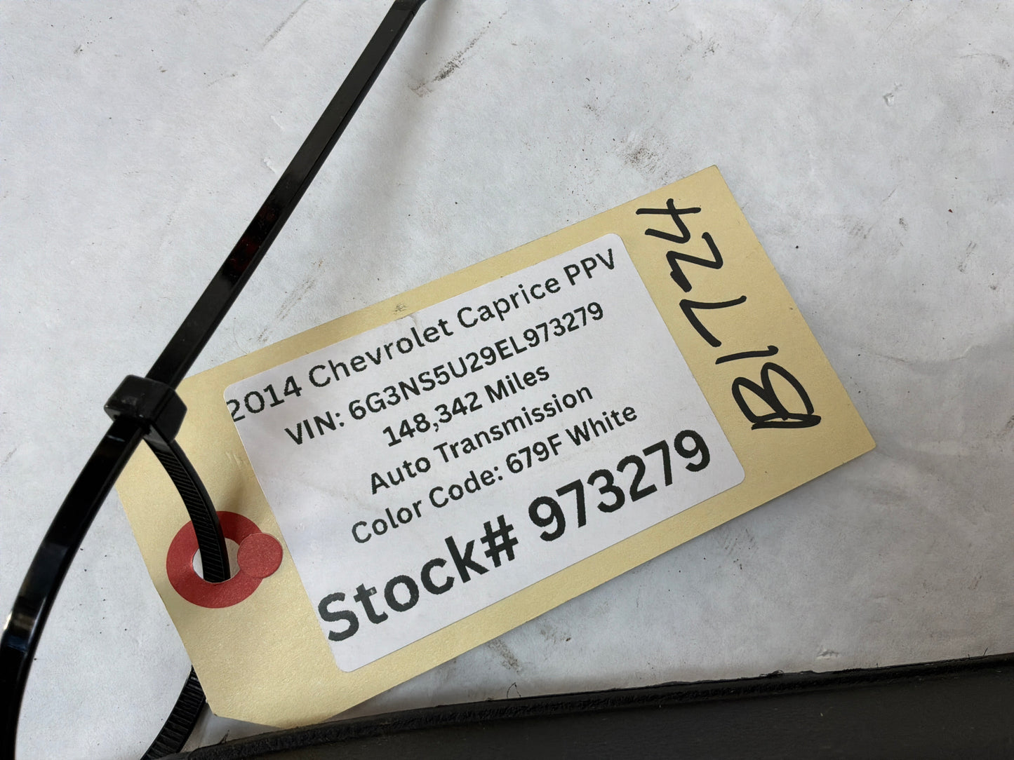 2014 Chevy Caprice PPV LH Driver Rear Door Panel OEM