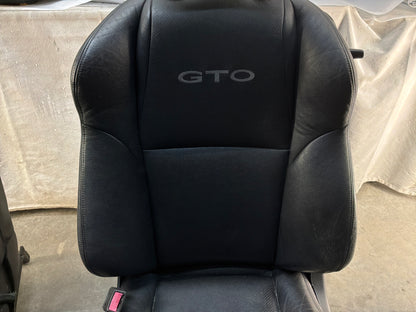 2005 Pontiac GTO Black Leather Front and Rear Seats Set OEM