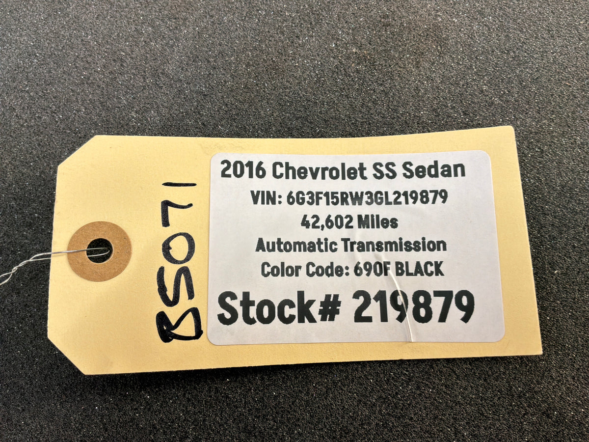 2016 Chevy SS Sedan Front and Rear Floor Mats Set OEM