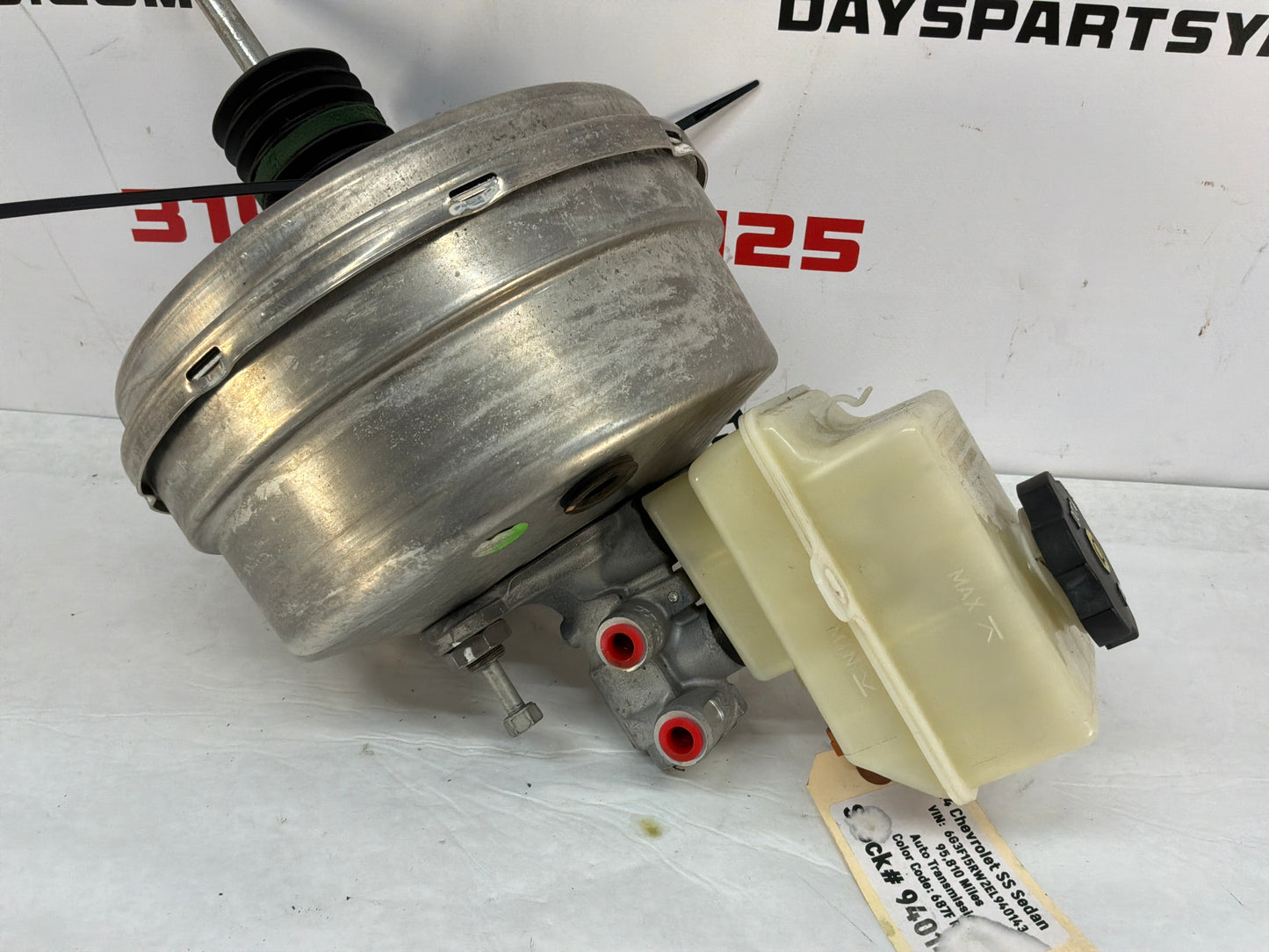 2014 Chevy SS Sedan Brake Booster Master Cylinder and Reservoir OEM