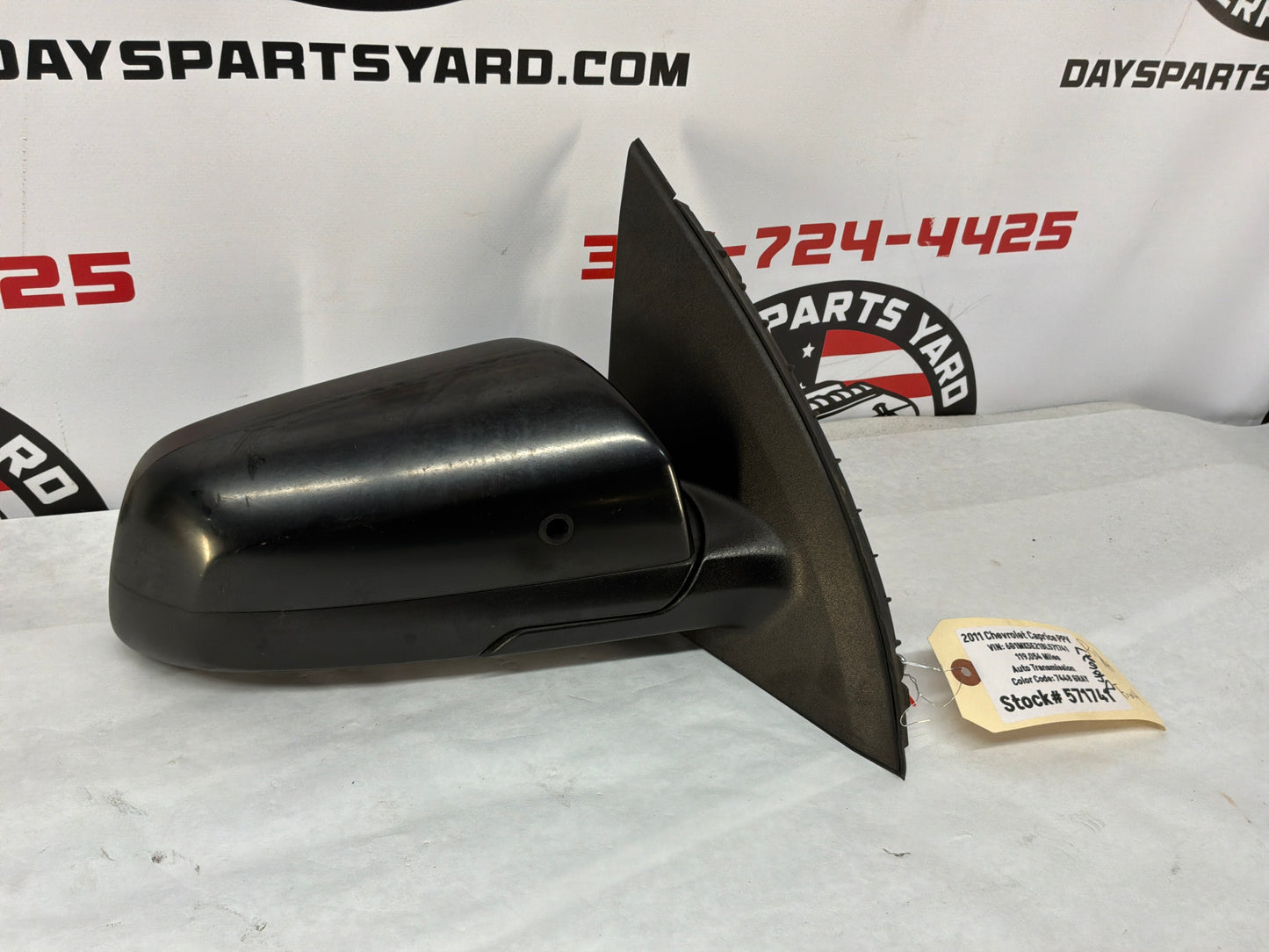 2011 Chevy Caprice PPV RH Passenger Exterior Side Mirror Black OEM