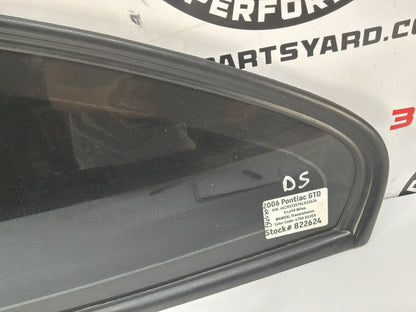 2006 Pontiac GTO LH Driver Rear Quarter Window Glass OEM