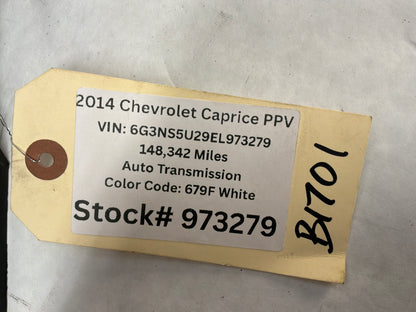 2014 Chevy Caprice PPV RH Passenger Rear Fender Wheel House Well Liner OEM