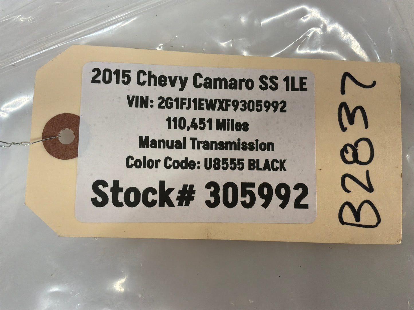 2015 Chevy Camaro SS 1LE Shifter Boot OEM