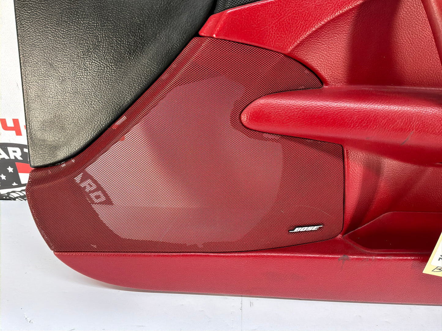 2007 Chevy C6 Corvette Convertible RH Passenger Interior Door Panel Red OEM