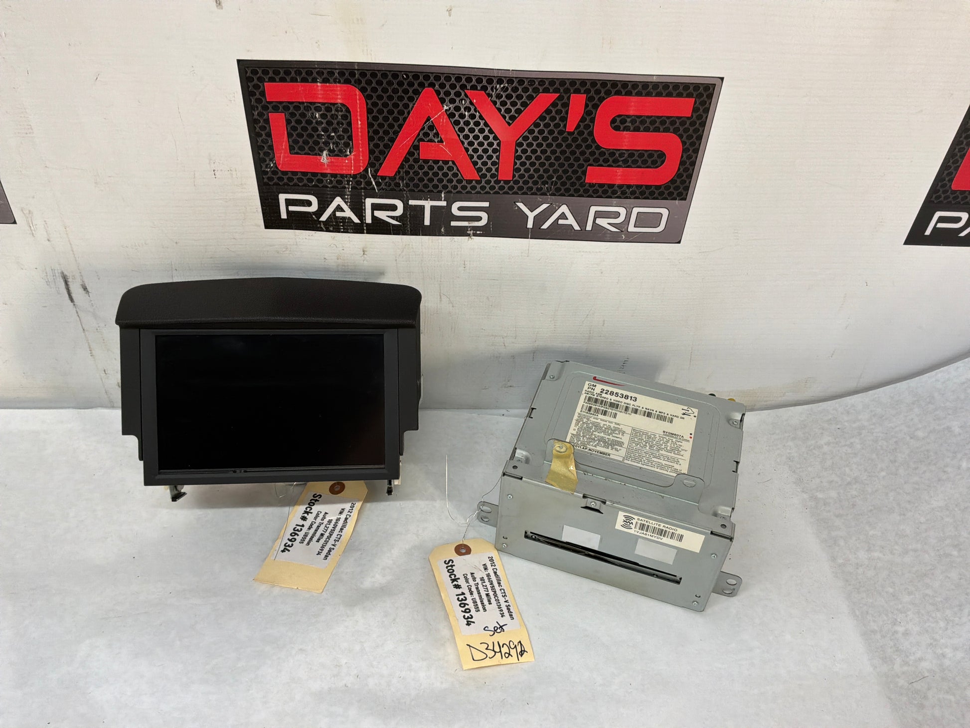 Navigation screen and radio - Day's Parts Yard